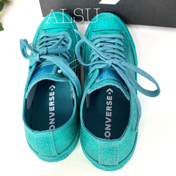 Converse Ctas Low Top Britany Blue Glitter AUTHENT - Picture 6 of 8